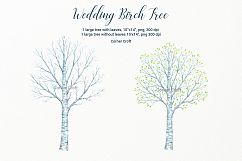 Watercolor Wedding Birch Tree Product Image 2