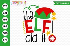 Christmas SVG, elf svg, winter svg, christmas clipart, DXF Product Image 1