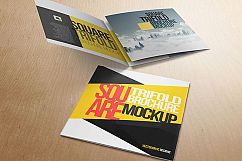 Square Tri-fold Brochure Mock-ups Product Image 5