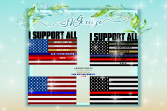 I Support All USA Flag SVG DXF Files for Cricut Silhouette Product Image 1