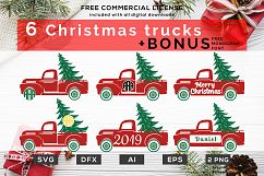 Monogram Trucks - Christmas SVGs Bundle Product Image 1