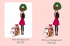 Fashion illustration - Christmas Girl 7 - Dark Skin Product Image 2