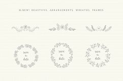 165 Hand Drawn Floral Elements, Frames. Product Image 14