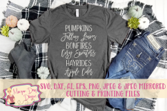 Pumpkins Falling Leaves SVG, DXF, AI, EPS, PNG, JPEG Product Image 1