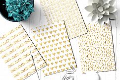 50 Hand Drawn Gold Patterns Product Image 2