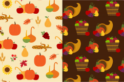 Seamless Thanksgiving Patterns Product Image 4