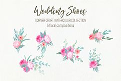 Watercolor Collection wedding shoes, wedding shoes clipart Product Image 2