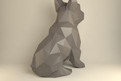 French Bulldog, Papercraft Bulldog, Paper Dog, Paper Animals, Papertoy, Home Decor, Frenchie, 3D papercraft model, lowpoly DIY, hobby idea Product Image 4