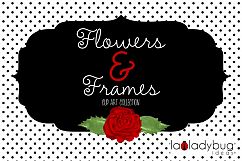 Flowers and frames, clip art collection.  Product Image 1