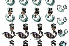 Audrey Style Mermaids Clipart Product Image 8