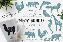 Animal Silhouettes Mega Bundle - SVG DXF PNG EPS JPG PDF Cut Product Image 1