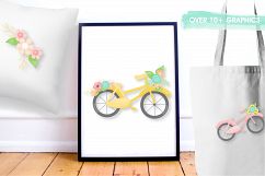 Summer bicycle graphics and illustrations Product Image 4