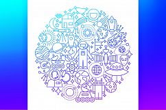 Space Line Art Icons Product Image 2