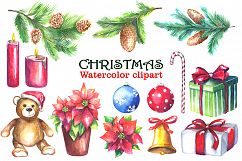 Watercolor Christmas Clipart Product Image 4