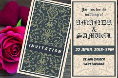 Two-sided vintage wedding card Product Image 1