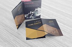 Large Double Gate Fold Brochure Mockups Product Image 2