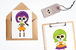 Sugar skull dolls graphics and illustrations Product Image 5