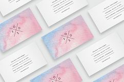 Business card template with watercolor Product Image 4