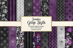 Gothic Skulls Digital Paper Product Image 1