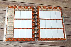 Happy Planner PRINTABLE, Weekly Insert Refill, Fall, Plaid, Woodland, Printable, Planner Printable, 7 x 9.25, Mambi Happy Planner Product Image 2