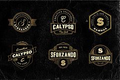 12 Hand Drawn Vintage Badges v.1 Product Image 1