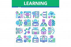 Machine Learning Ai Collection Icons Set Vector Product Image 1