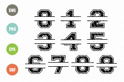 Varsity Split Font Svg, Full Alphabet + Numbers  Product Image 2