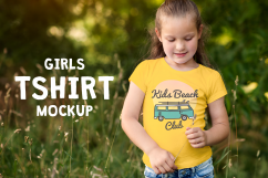 Girls T-shirt Mock-up Product Image 1