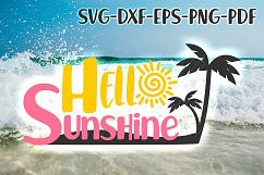 summer, beach svg, hello sunshine, svg cricut Product Image 1