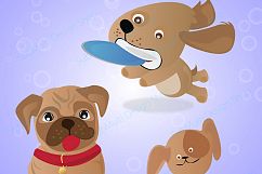 puppy dog clipart / Digital Clip Art for Scrapbooking Card Making Cupcake Toppers Paper Crafts / doodle dogs / puppy doodles / cute dogs Product Image 3