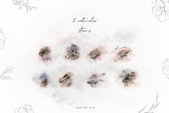 Watercolor Moon &amp; Constellation Flower Leaves and graphics Product Image 9