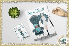 Christmas Snow Queen in Turquoise and Silver 25 PNG images Product Image 10