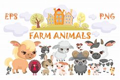 Farm animals. Vector clip art. Product Image 1