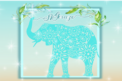 Elephant SVG, Elephant Mandala, Svg Files, Mandala SVG, Elephant Zentangle, Wall Art, Elephant shirt, Elephant Decal, Elephant Product Image 1