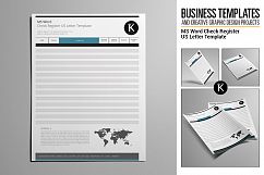MS Word Check Register US Letter Template Product Image 1
