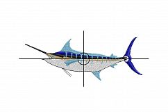 Blue Marlin Fish Machine Embroidery Design  Product Image 4