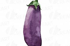 Watercolor Vegetables clip art pack, green and colorful vegetables. Healthy Food, eps png, jpg, svg, vector files included, instant download Product Image 5
