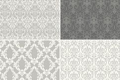 8 Seamless Damask Patterns - Light &amp; Dark Gray Product Image 5
