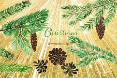 Christmas watercolor clipart bundle Product Image 14