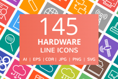 145 Hardware Line Multicolor B/G Icons Product Image 1