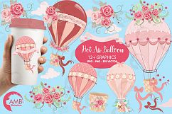       Hot Air Balloons, graphic, illustration, clipart AMB-1231  Product Image 1