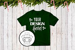 Christmas Green T-shirt Mock Up Style 2 Product Image 1