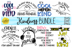 KINDNESS BUNDLE | ANTI-BULLYING | 10 DESIGNS | SVG DXF PNG Product Image 1