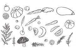 Chalkboard Fruits and Vegetables Product Image 2