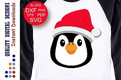 Cute penguin decor SVG files Merry Christmas SVG Product Image 1