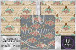 Vintage Boudoir Digital Papers, Glam Backgrounds Product Image 3