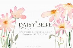 Watercolor Floral Clipart - Daisy Belle Product Image 1
