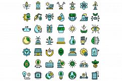 Eco innovation icons set vector flat Product Image 1