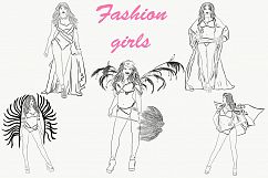 Fashionable girls on the catwalk in lingerie Product Image 1