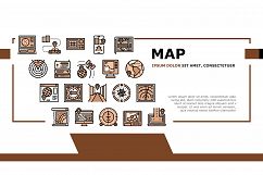 Map Location System Landing Header Vector Product Image 1
